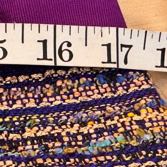 Kate Spade Kylie Jewelbox Purple Striped Tweed Mini Skirt Sz 12, EUC - Picture 8 of 11